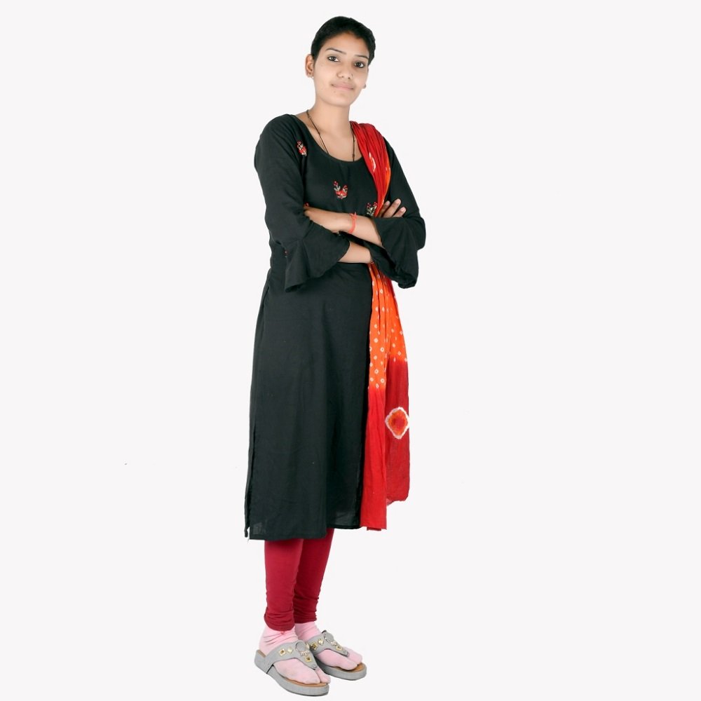 Embroidered and Printed Pure Cotton Black Kurti and Red Leggings | Pink  Graphs – Buy Women's Clothing & Accessories Online | Pink Graphs